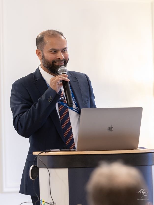 Speaking at community event